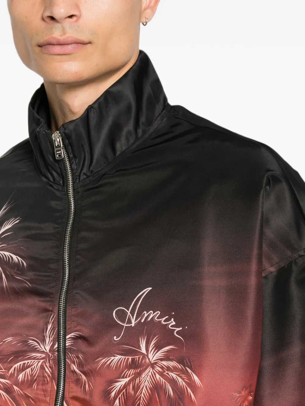 Amiri Men Zip-Up Jacket With Palm Print AMIRI