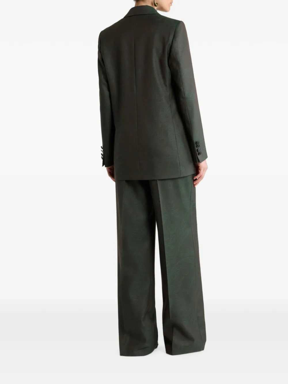 Etro Women Double-Breasted Wool Jacquard Jacket With Paisley Motif ETRO