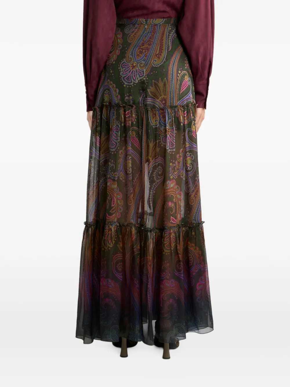 Etro Women Paisley-Print Silk Maxi Skirt ETRO