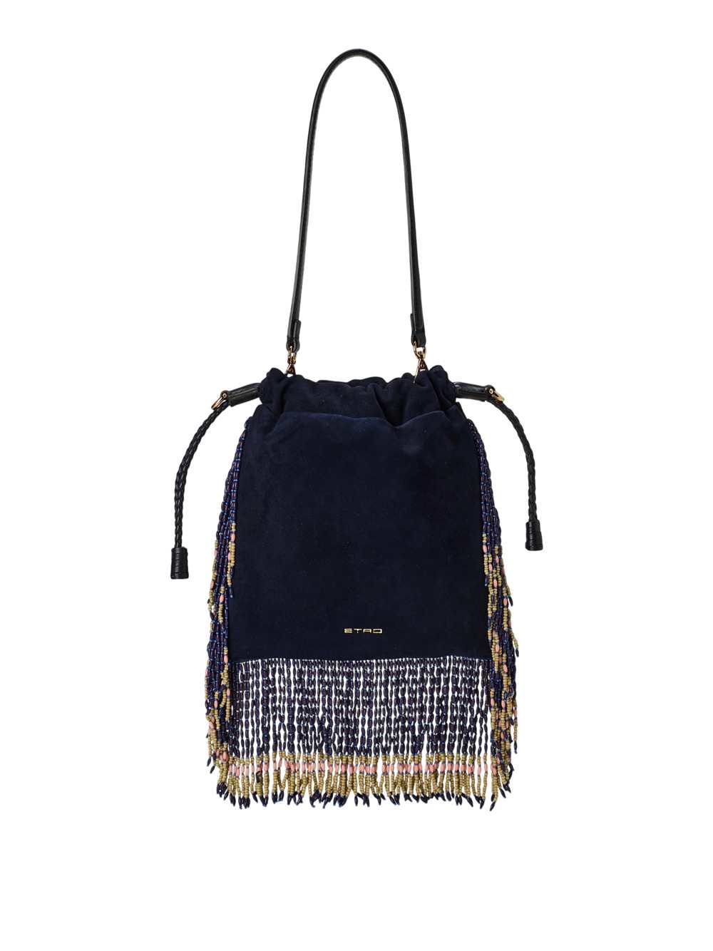Etro Women Small Kalispera Suede Bag With Floral Embroidery And Pearls ETRO