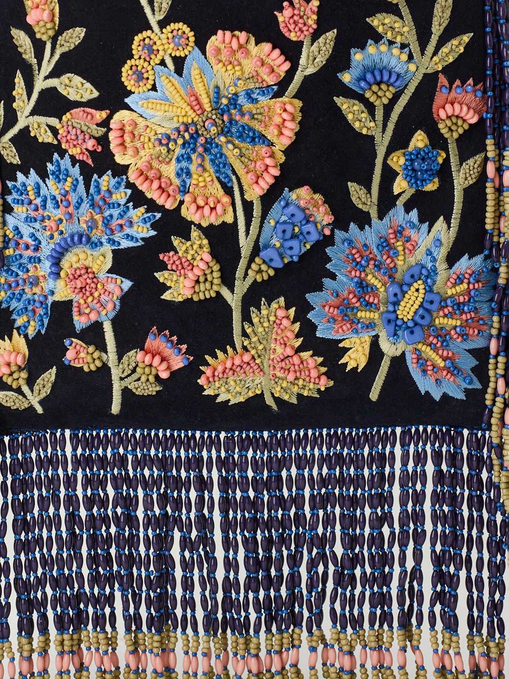 Etro Women Small Kalispera Suede Bag With Floral Embroidery And Pearls ETRO