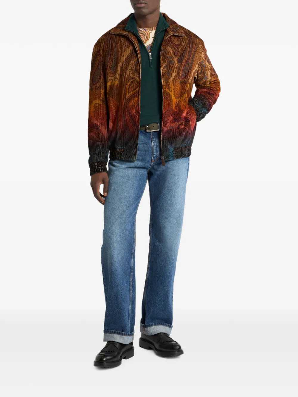Etro Men Cotton Corduroy Jacket With Paisley Print ETRO