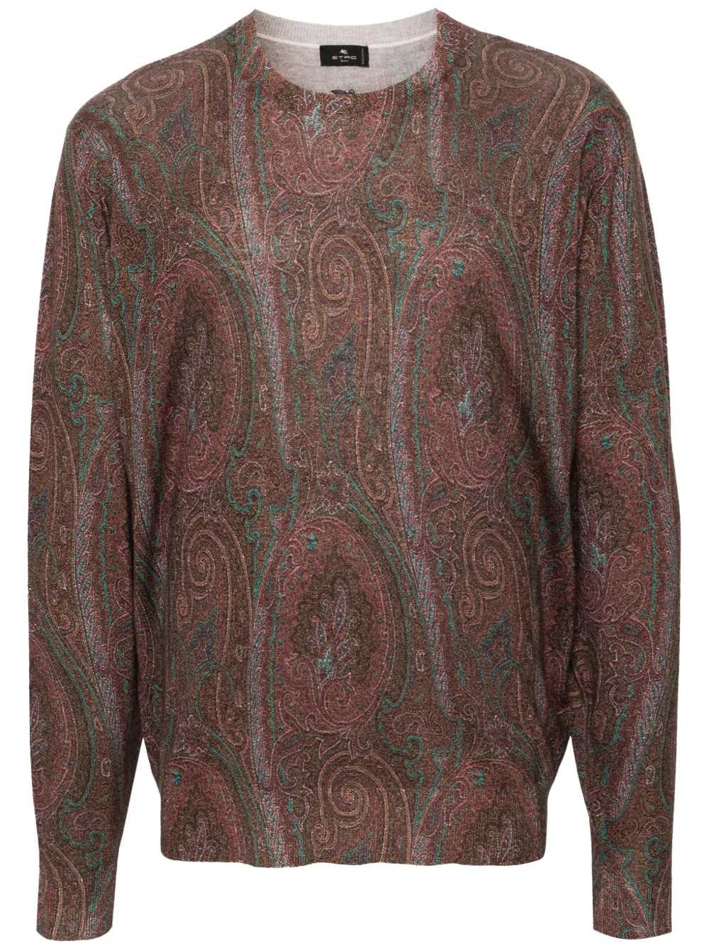 Etro Men Jacquard Sweater With Paisley Motif ETRO