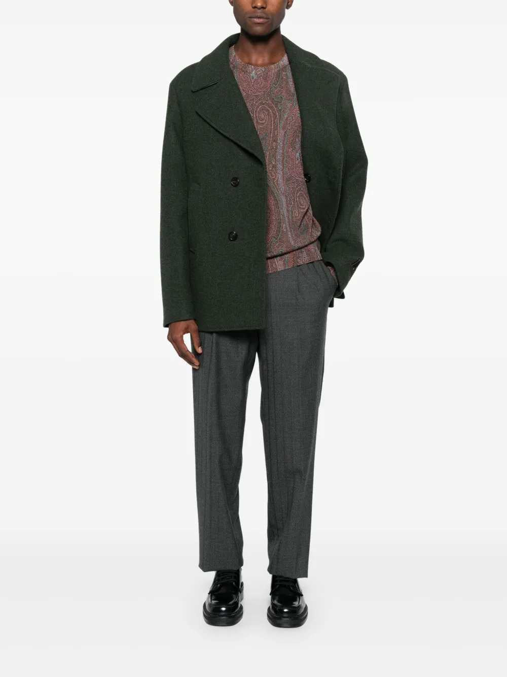 Etro Men Jacquard Sweater With Paisley Motif ETRO