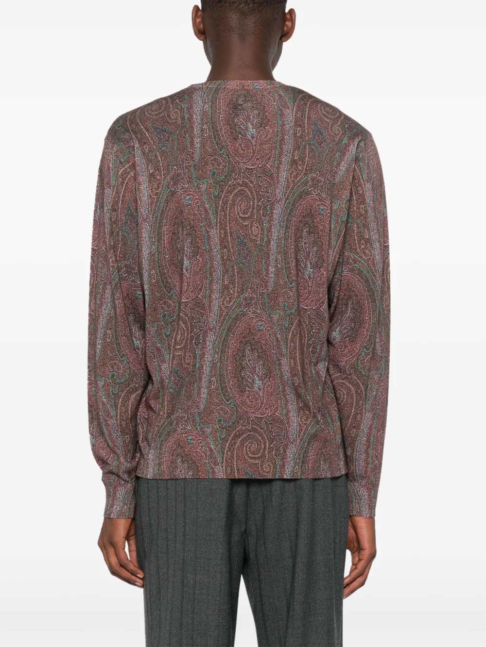 Etro Men Jacquard Sweater With Paisley Motif ETRO