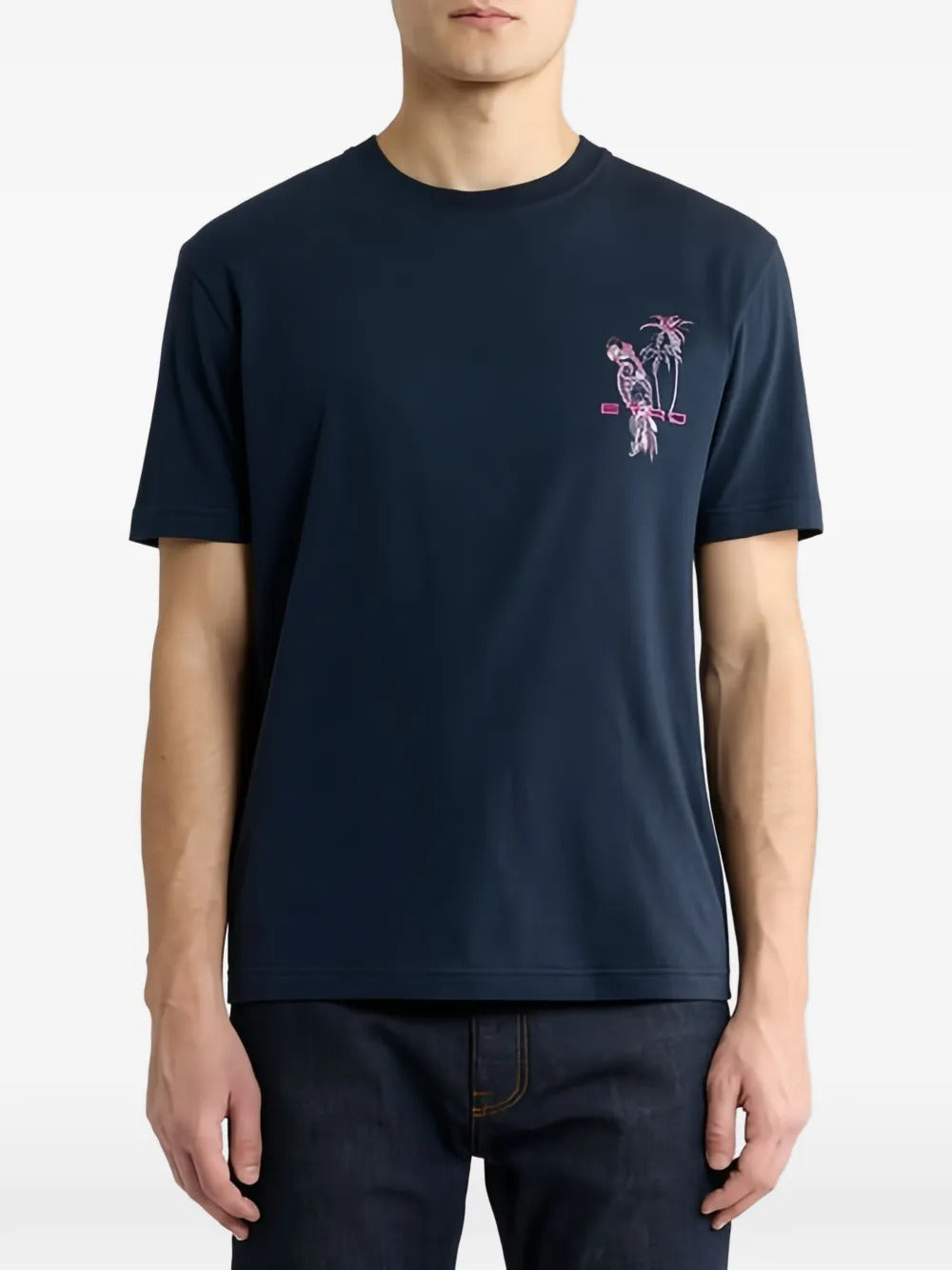 Etro Men Parrot-Embroidered T-Shirt ETRO