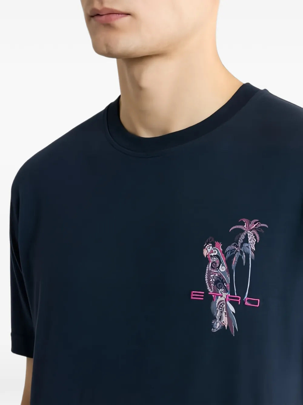 Etro Men Parrot-Embroidered T-Shirt ETRO