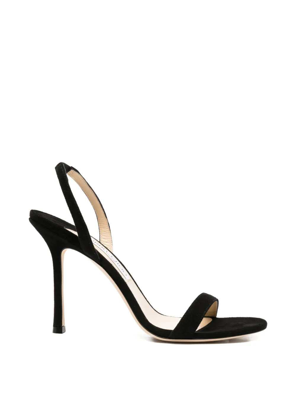 Jimmy Choo Women Jenn 100 Black Suede Sandals JIMMY CHOO