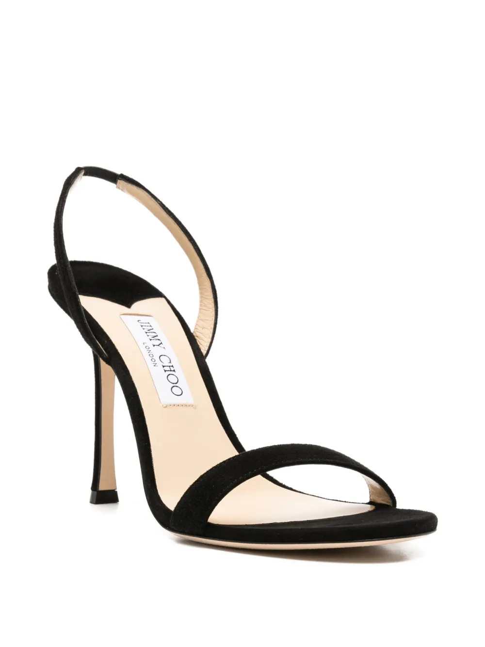 Jimmy Choo Women Jenn 100 Black Suede Sandals JIMMY CHOO