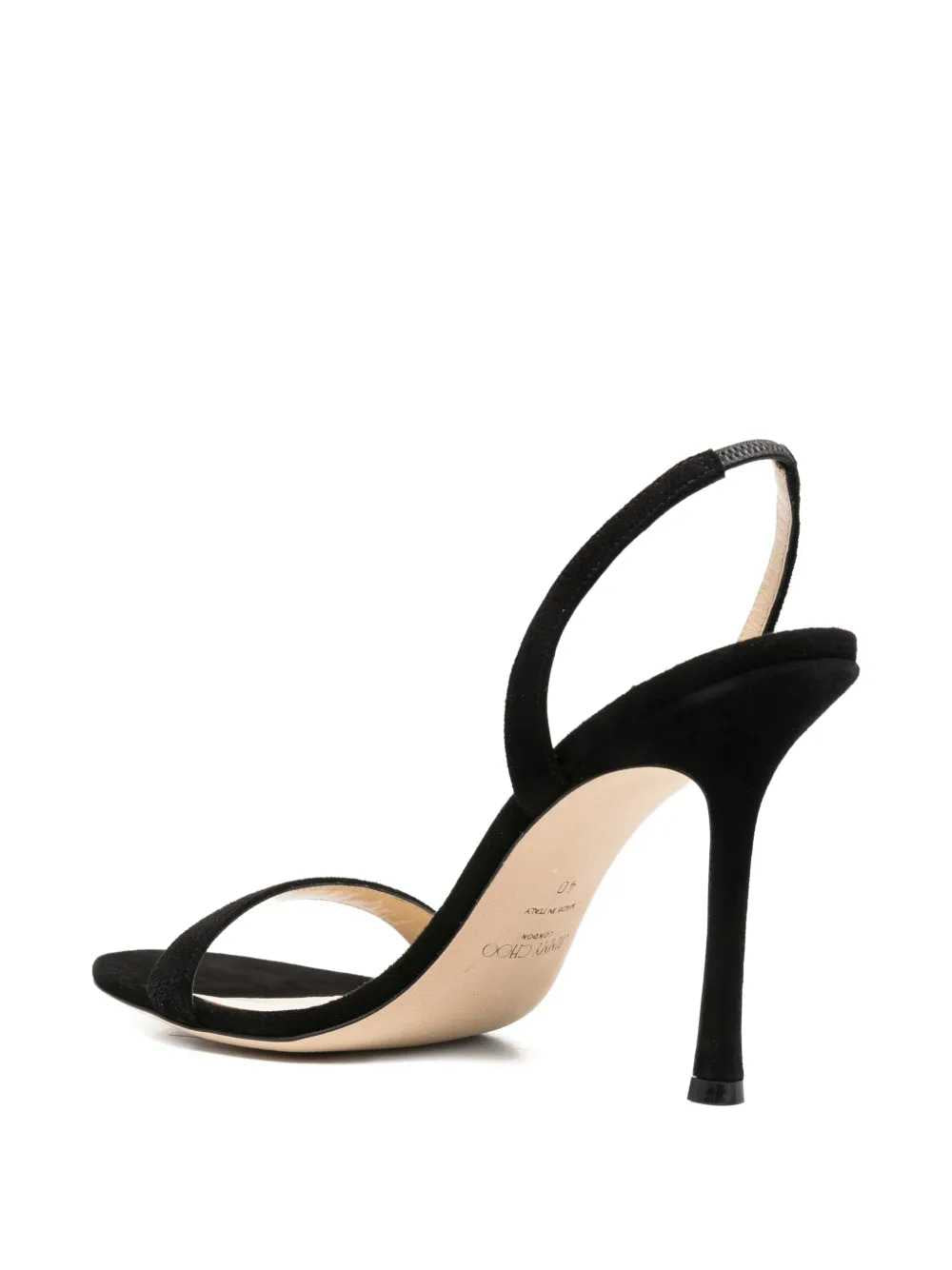 Jimmy Choo Women Jenn 100 Black Suede Sandals JIMMY CHOO