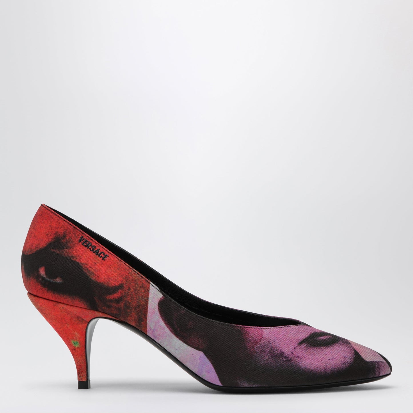 Versace Tina Pumps In Silk Faille With The Party Print Women VERSACE