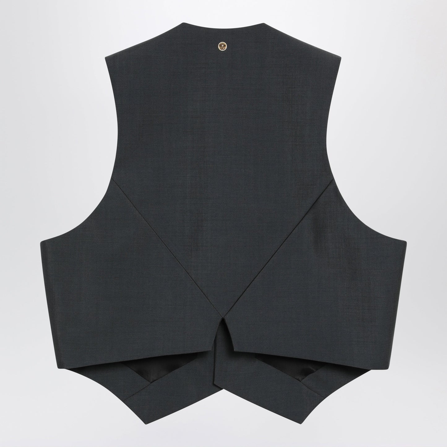 Versace Grey Mohair Wool Vest Men VERSACE
