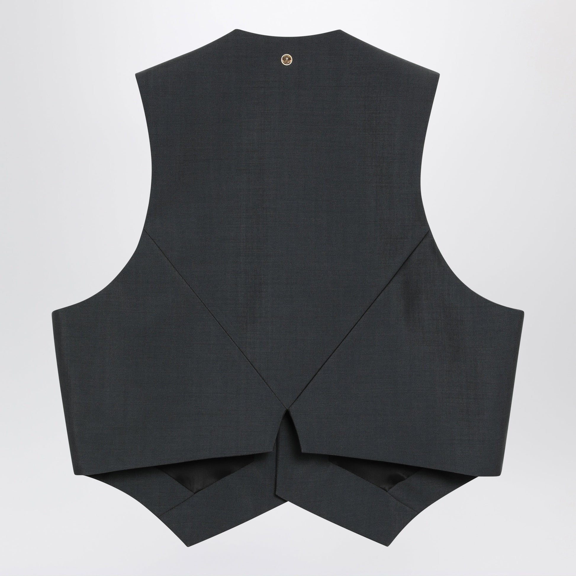 Versace Grey Mohair Wool Vest Men VERSACE