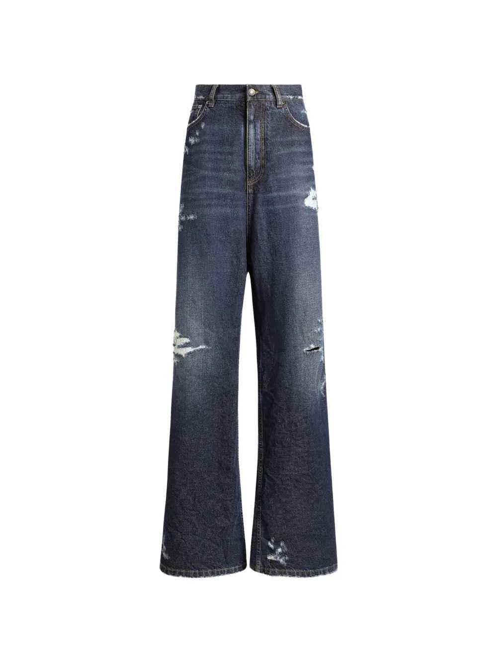 Dolce & Gabbana Women Distressed-Effect Denim Trousers DOLCE & GABBANA