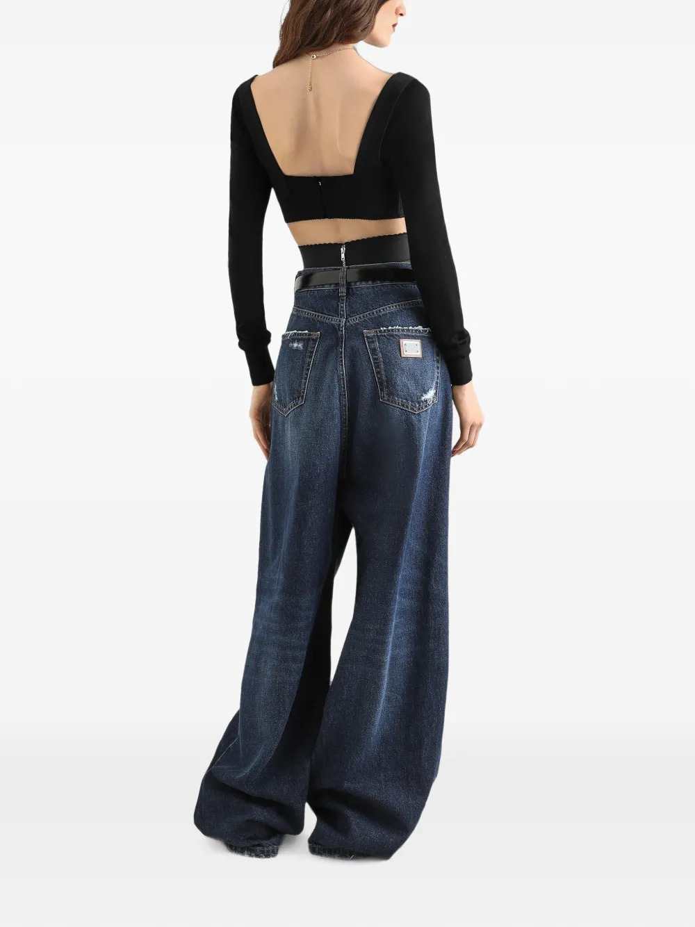 Dolce & Gabbana Women Distressed-Effect Denim Trousers DOLCE & GABBANA