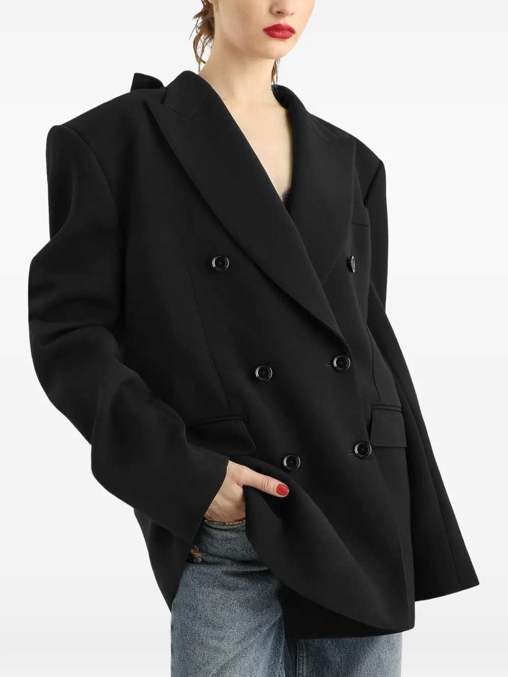 Dolce & Gabbana Women Double-Breasted Wool Gabardine Jacket DOLCE & GABBANA