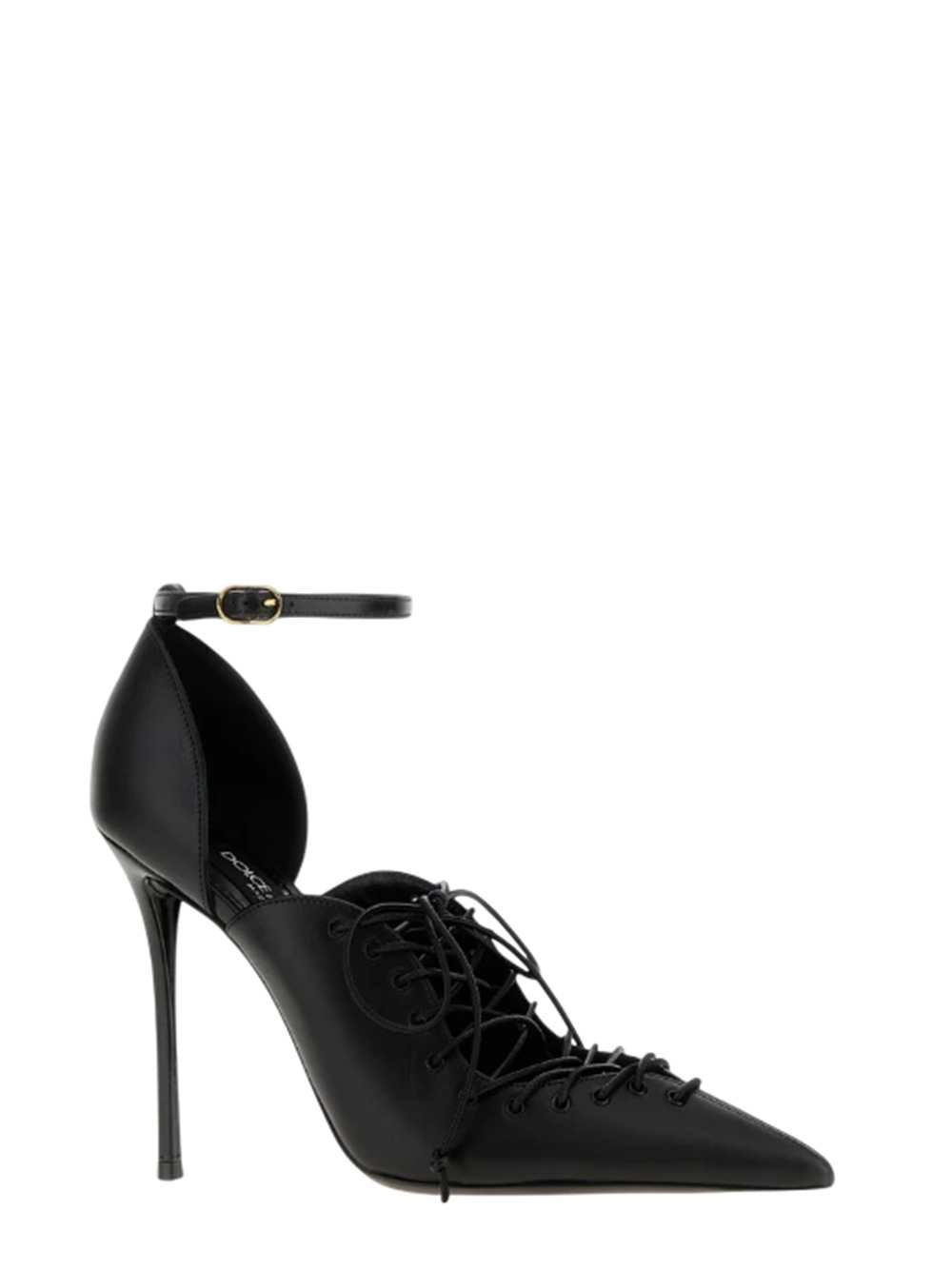 Dolce & Gabbana Women Black Leather Heeled Shoes DOLCE & GABBANA