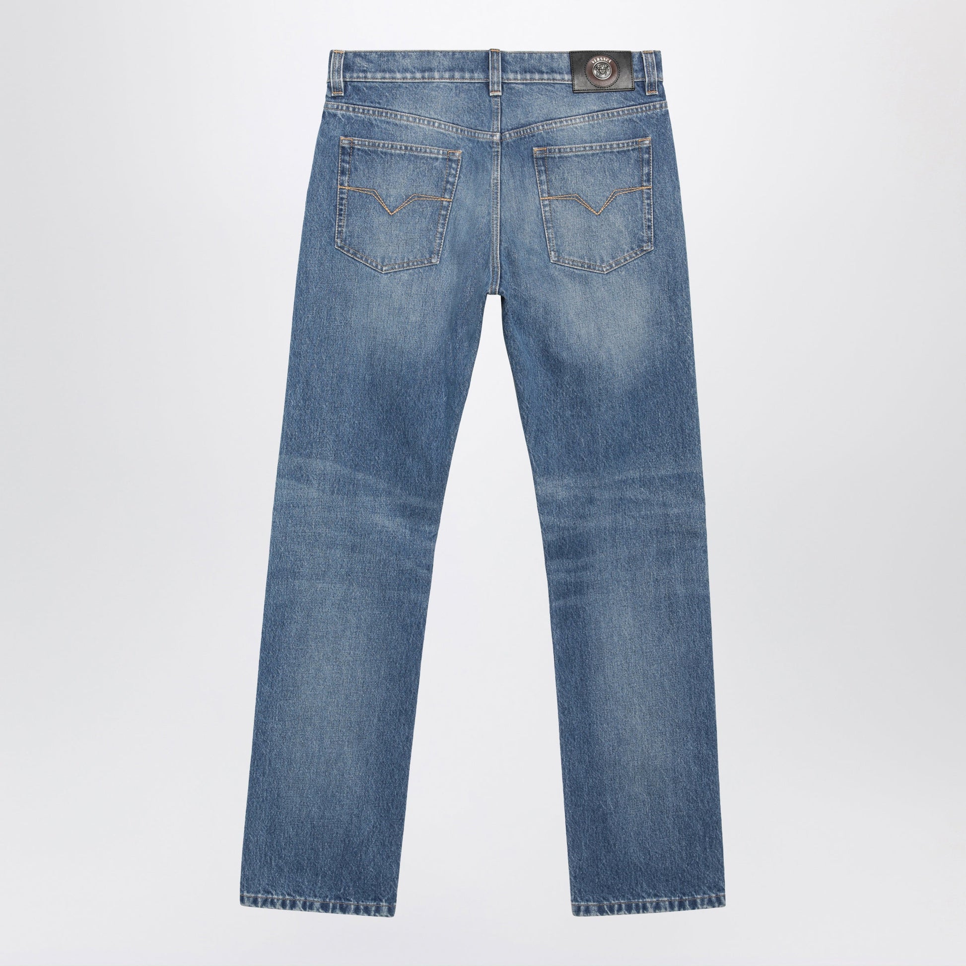 Versace Medium Blue Washed Jeans Men VERSACE