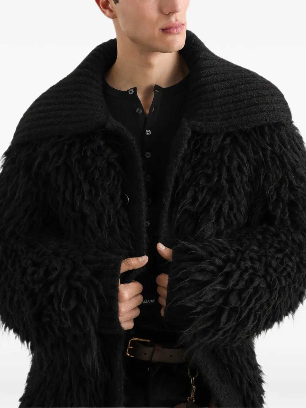 Dolce & Gabbana Men Faux-Fur Effect Cardigan DOLCE & GABBANA