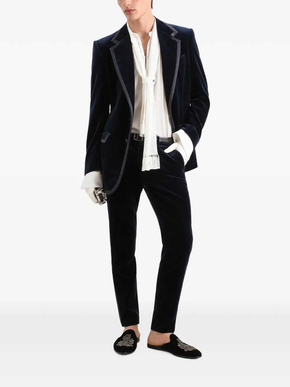 Dolce & Gabbana Men Velvet Trousers DOLCE & GABBANA