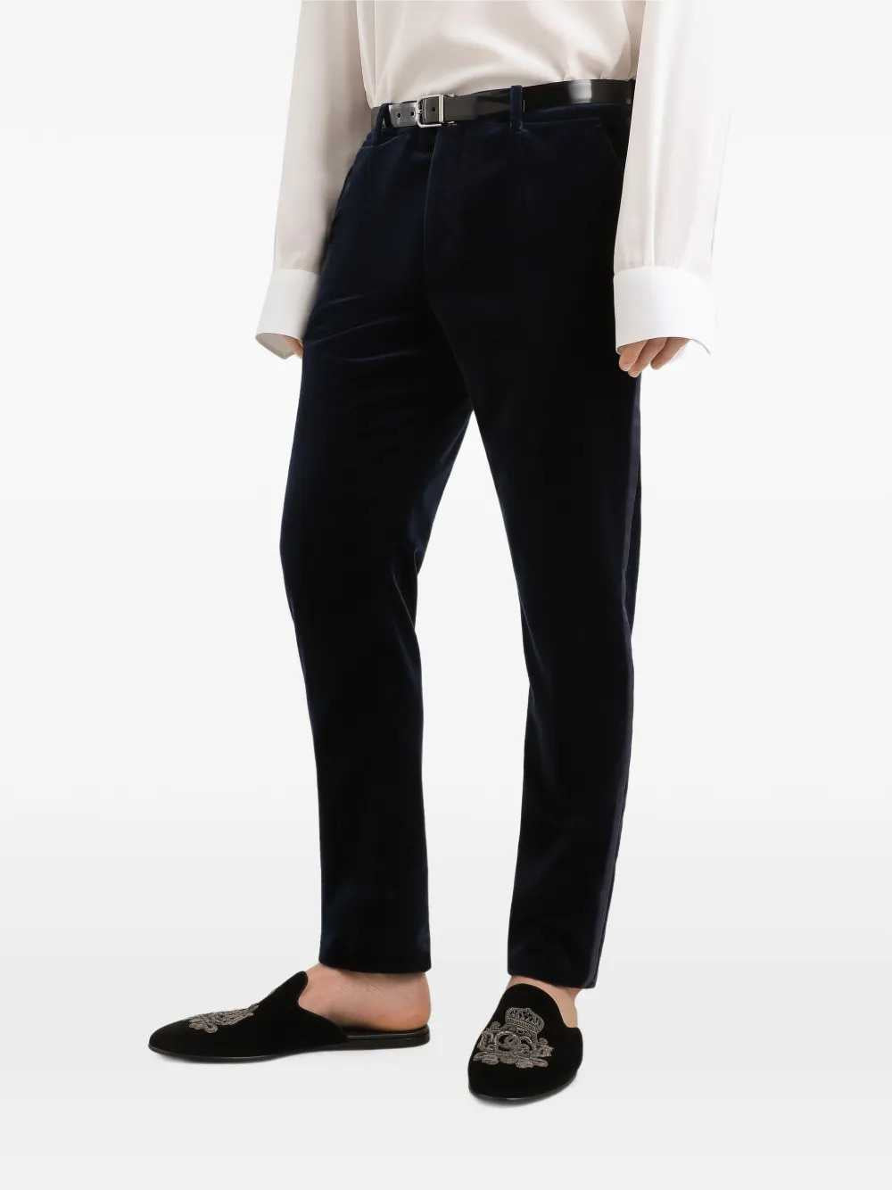 Dolce & Gabbana Men Velvet Trousers DOLCE & GABBANA