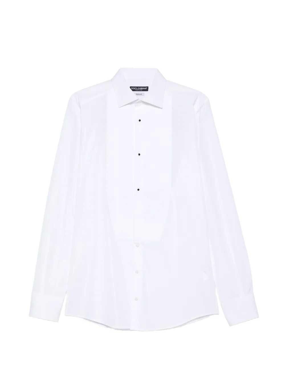 Dolce & Gabbana Men Gold-Fit Cotton Poplin Tuxedo Shirt DOLCE & GABBANA