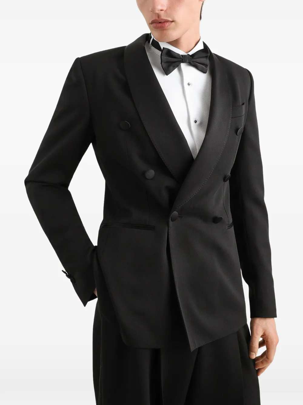 Dolce & Gabbana Men Double-Breasted Techno Gabardine Jacket DOLCE & GABBANA