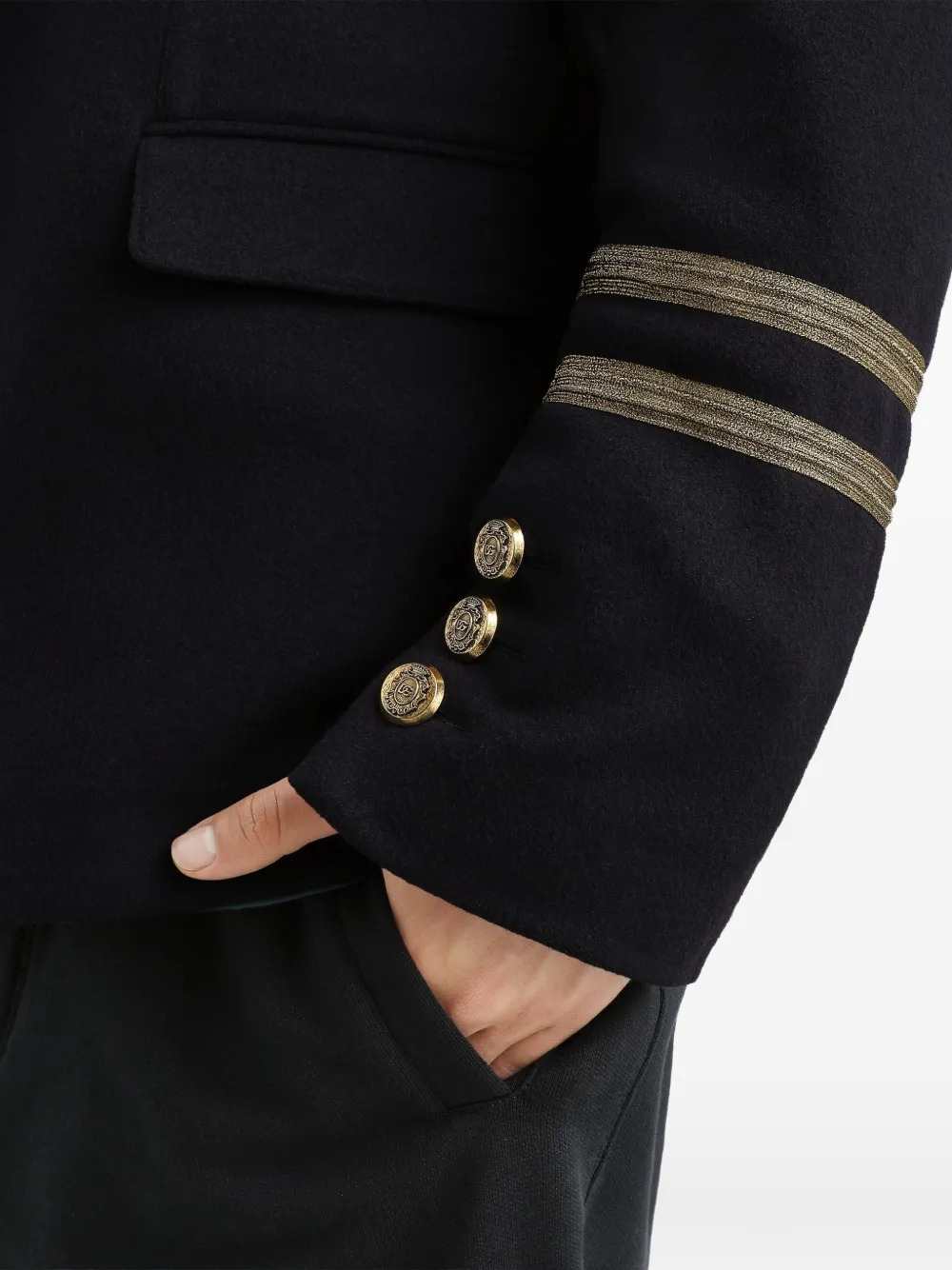 Dolce & Gabbana Men Wool Coat DOLCE & GABBANA