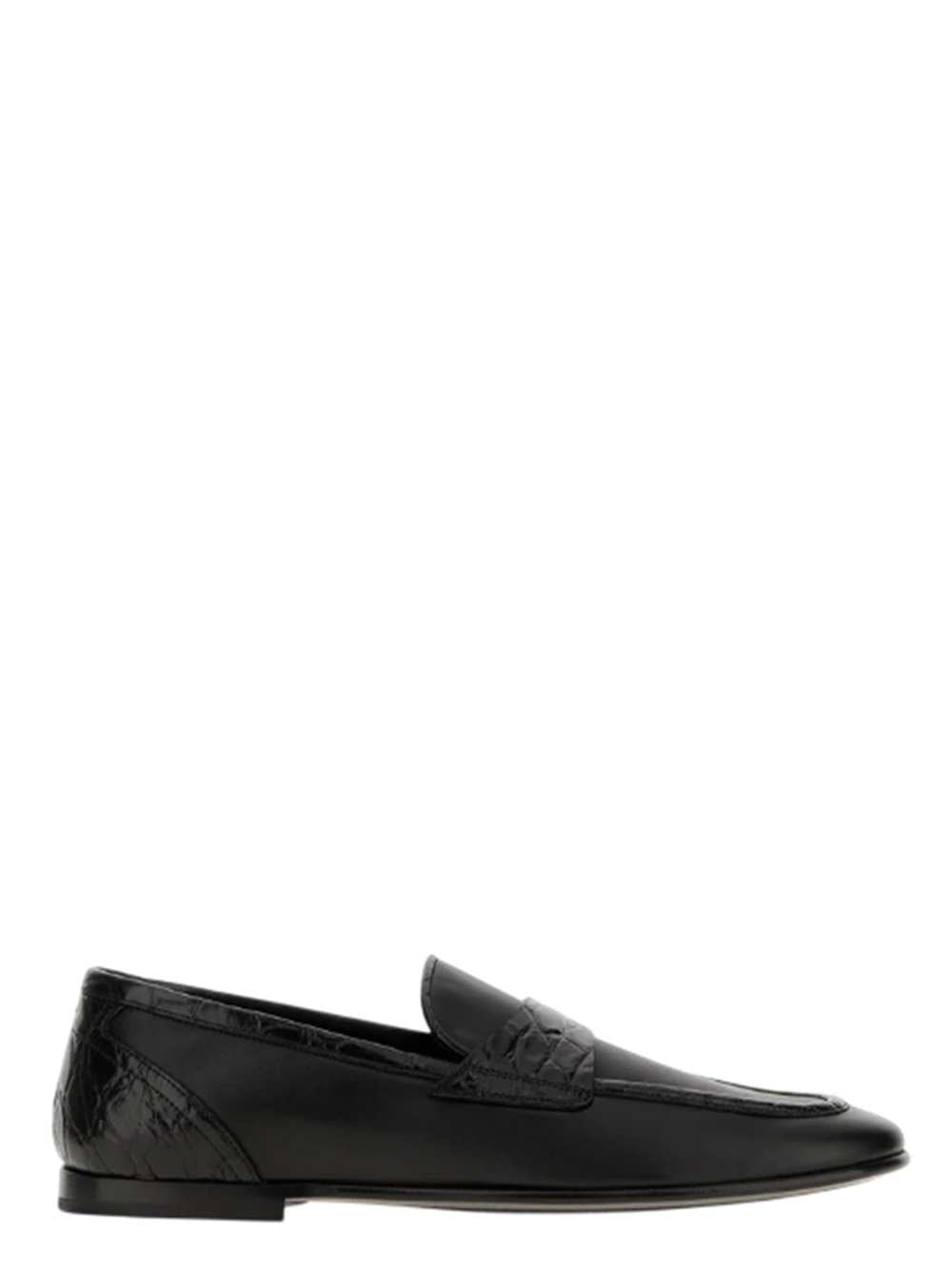 Dolce & Gabbana Men Alligator-Effect Leather Loafers DOLCE & GABBANA