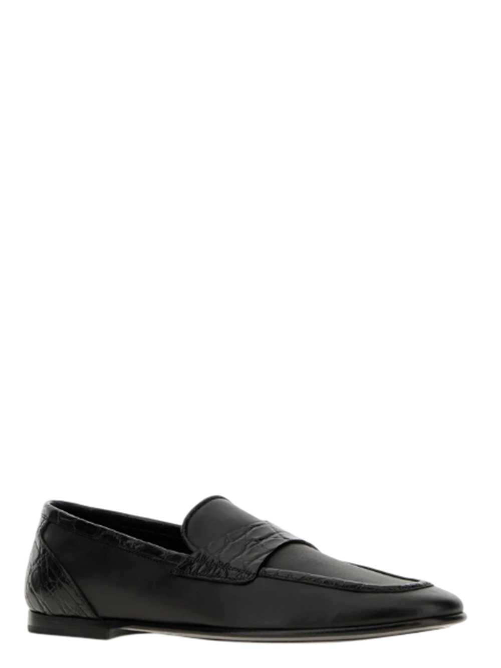 Dolce & Gabbana Men Alligator-Effect Leather Loafers DOLCE & GABBANA