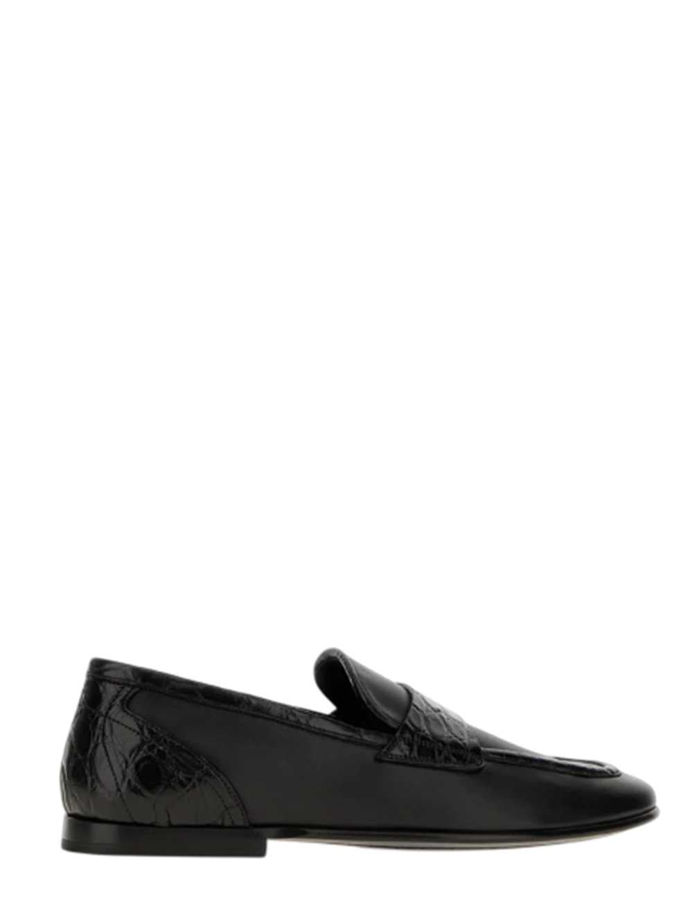Dolce & Gabbana Men Alligator-Effect Leather Loafers DOLCE & GABBANA