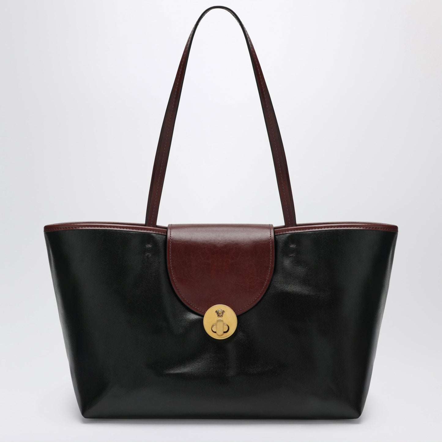Versace Vivian Small Shopper In Coated Canvas Women VERSACE