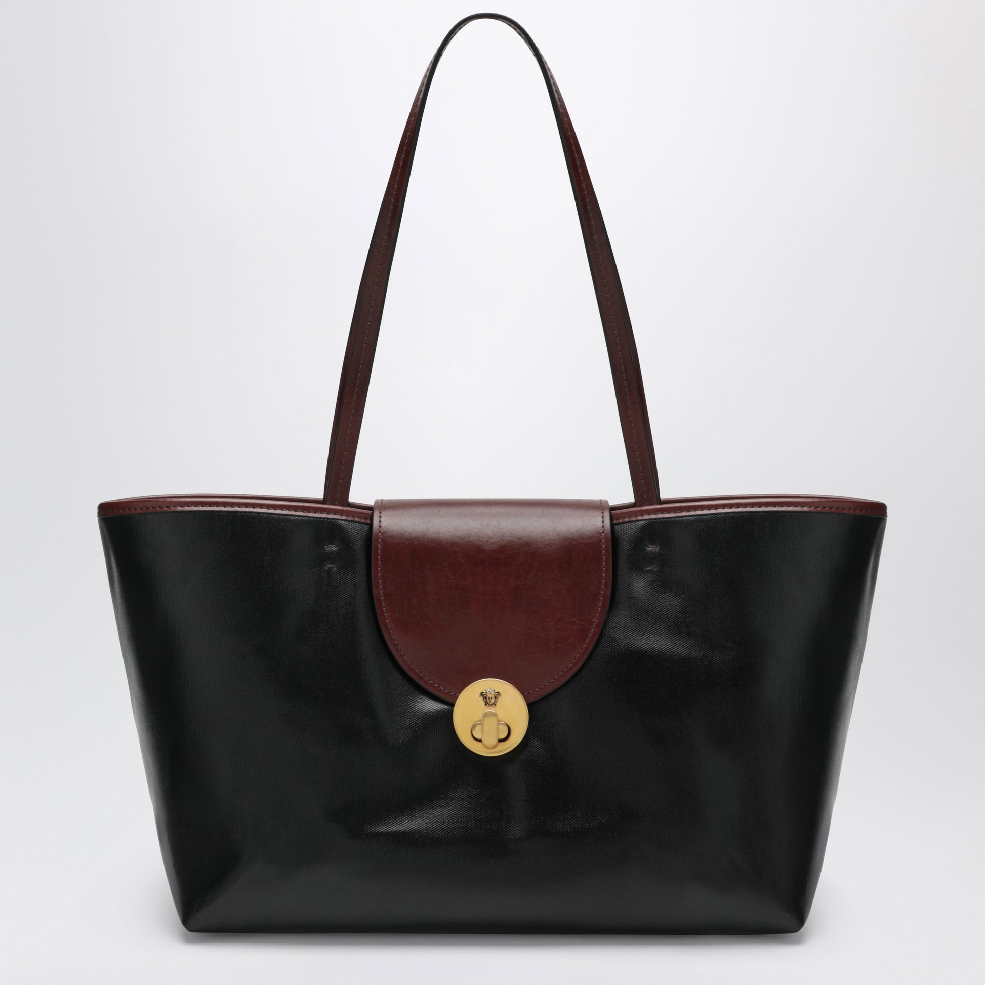 Versace Vivian Small Shopper In Coated Canvas Women VERSACE