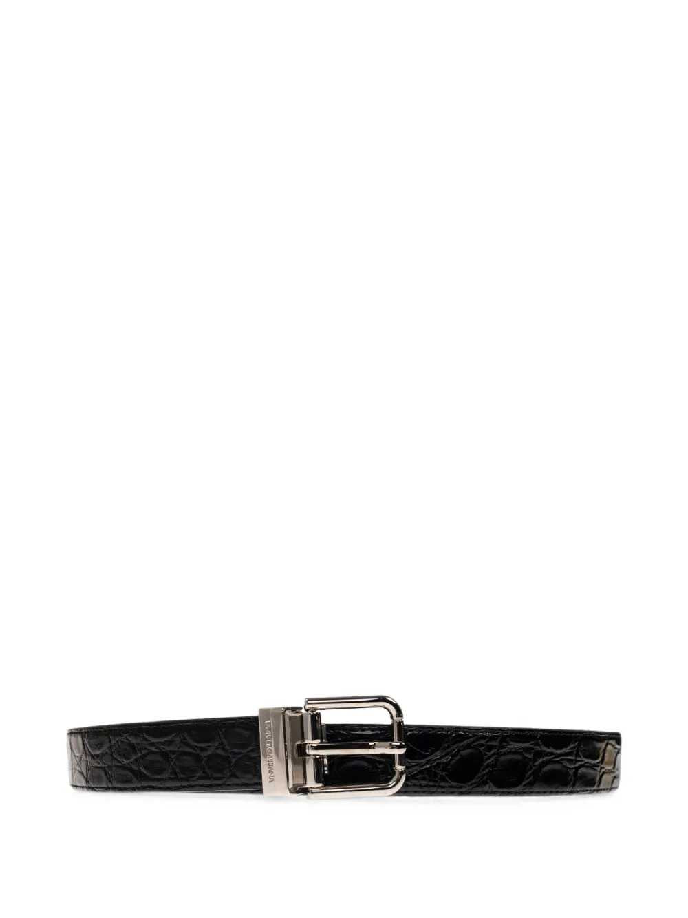 Dolce & Gabbana Men Crocodile-Effect Buckle Belt DOLCE & GABBANA