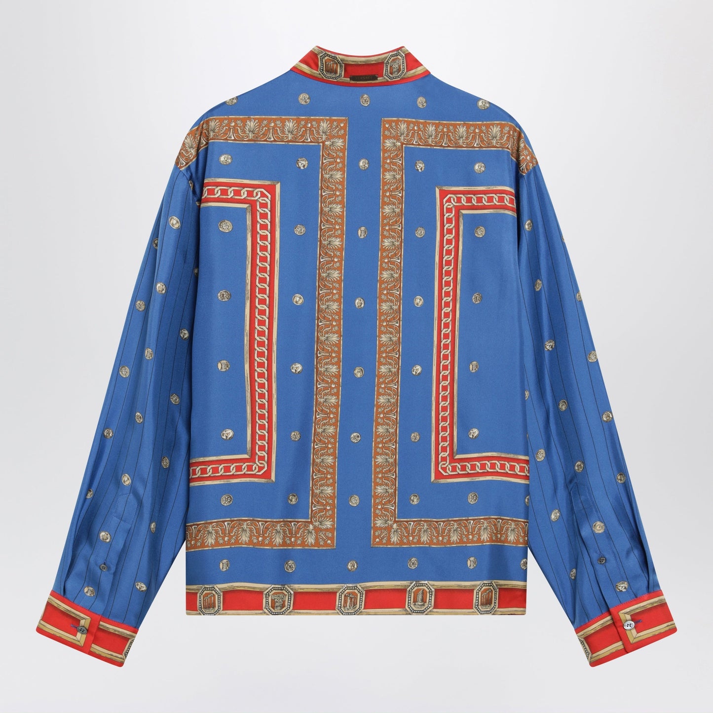 Versace Regular Printed Silk Twill Shirt Men VERSACE