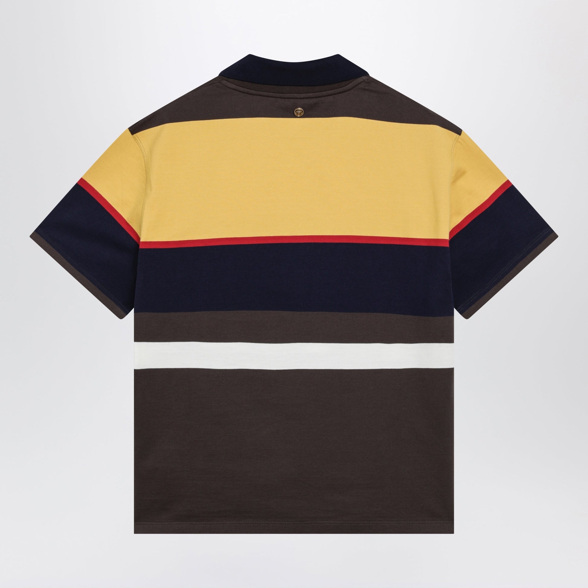 Versace Color-Block Striped Cotton Polo T-Shirt Men VERSACE