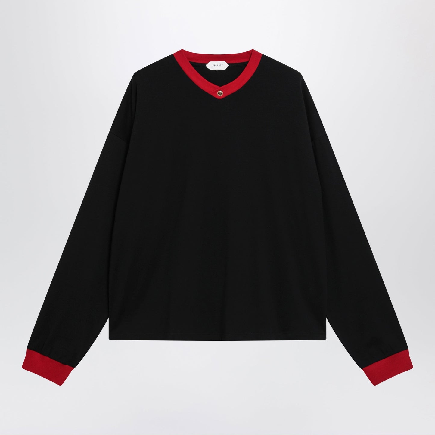 Versace Black/Red Long-Sleeve T-Shirt Men VERSACE