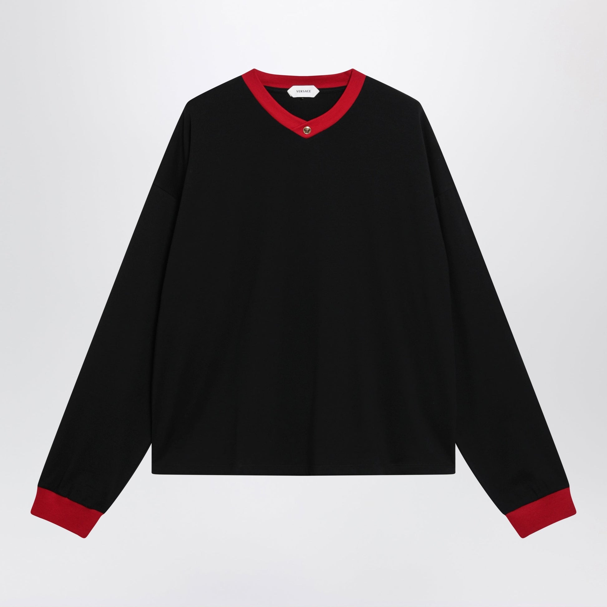 Versace Black/Red Long-Sleeve T-Shirt Men VERSACE