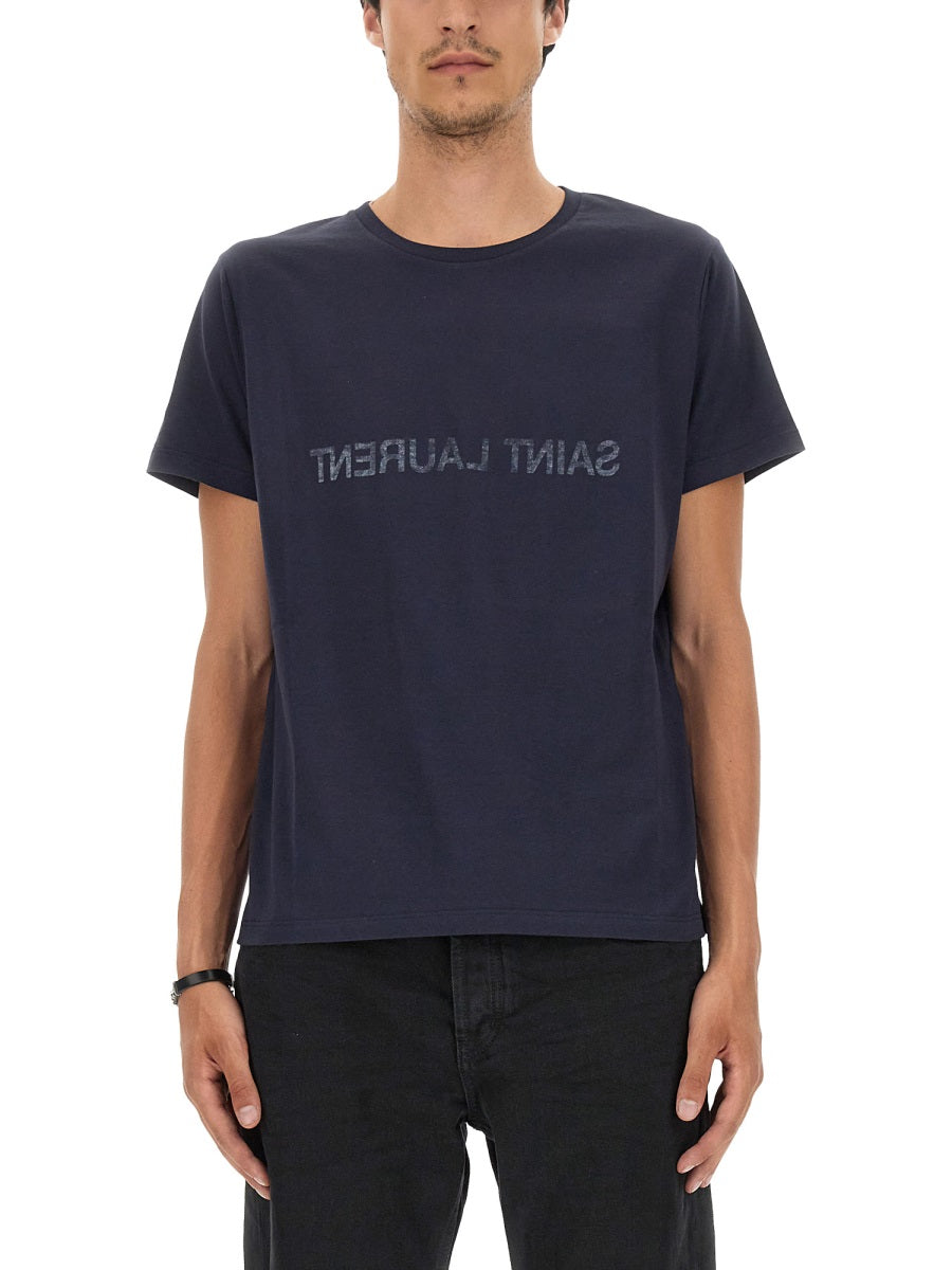 Saint Laurent Men Inverted Logo T-Shirt SAINT LAURENT
