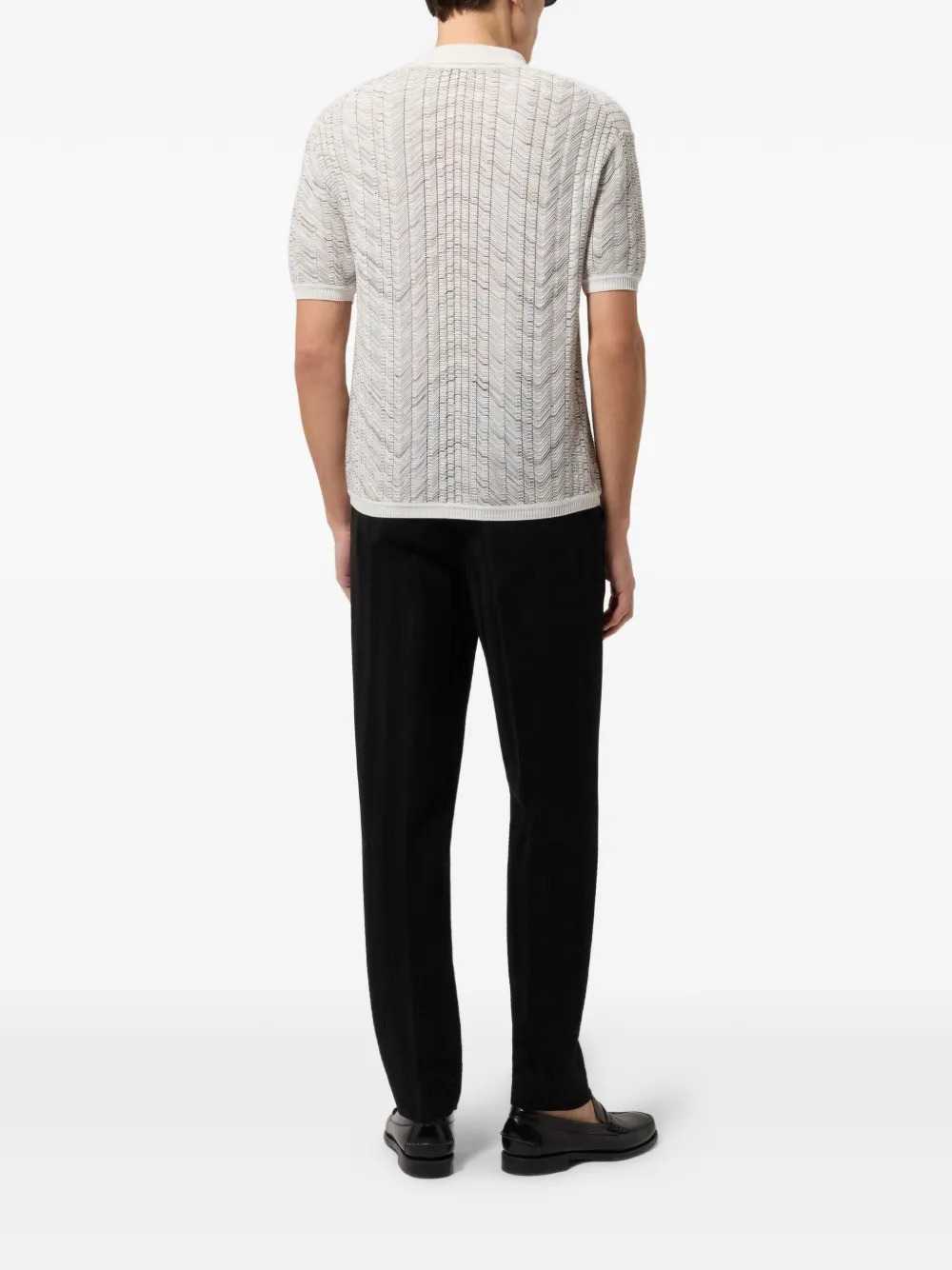 Missoni Men Open-Knit Cotton And Viscose Polo Shirt MISSONI