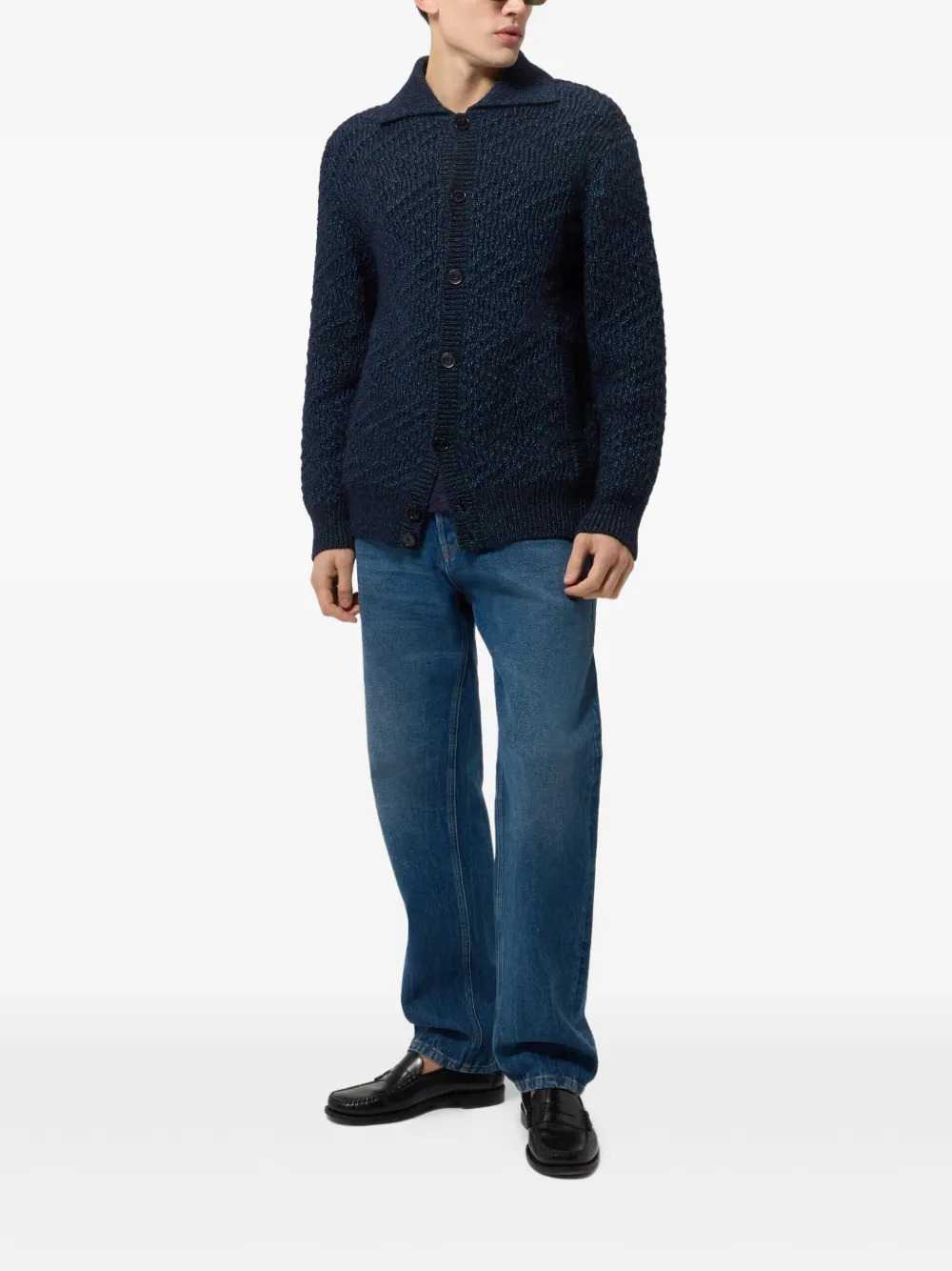 Missoni Men Oversized Wool-Blend Cardigan With Alpaca Inserts MISSONI