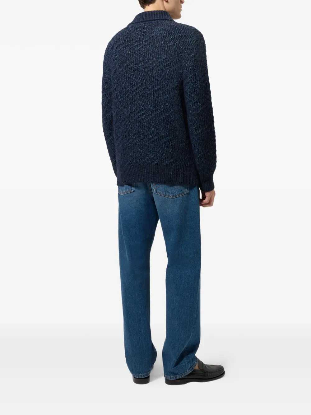 Missoni Men Oversized Wool-Blend Cardigan With Alpaca Inserts MISSONI