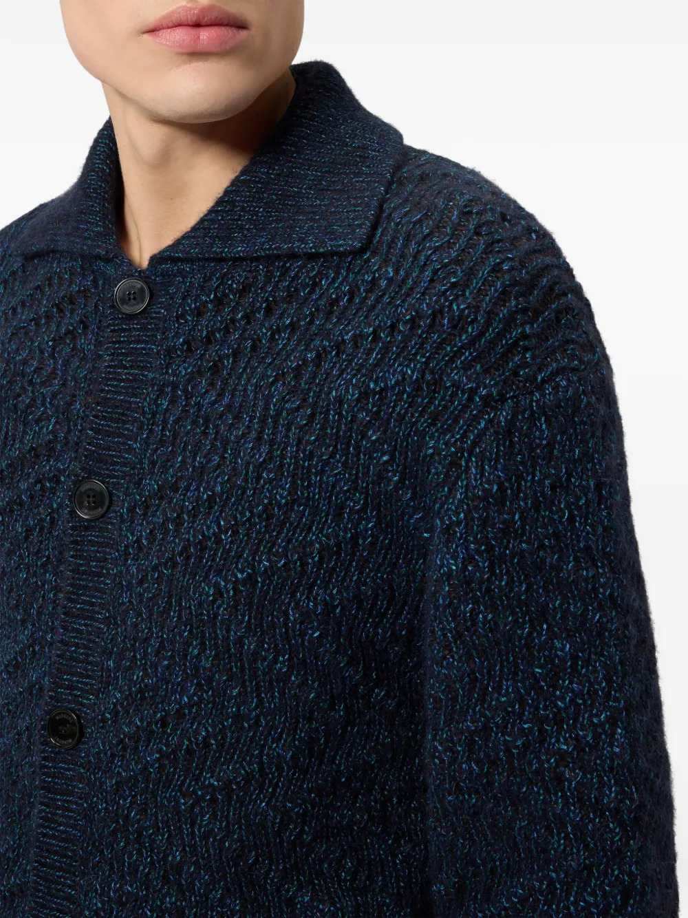 Missoni Men Oversized Wool-Blend Cardigan With Alpaca Inserts MISSONI