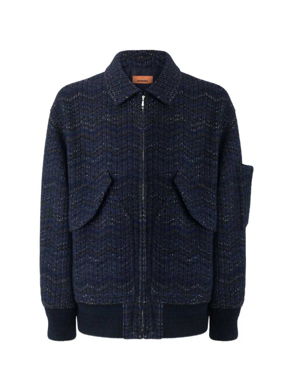 Missoni Men Cashmere Bomber Jacket With Pockets MISSONI