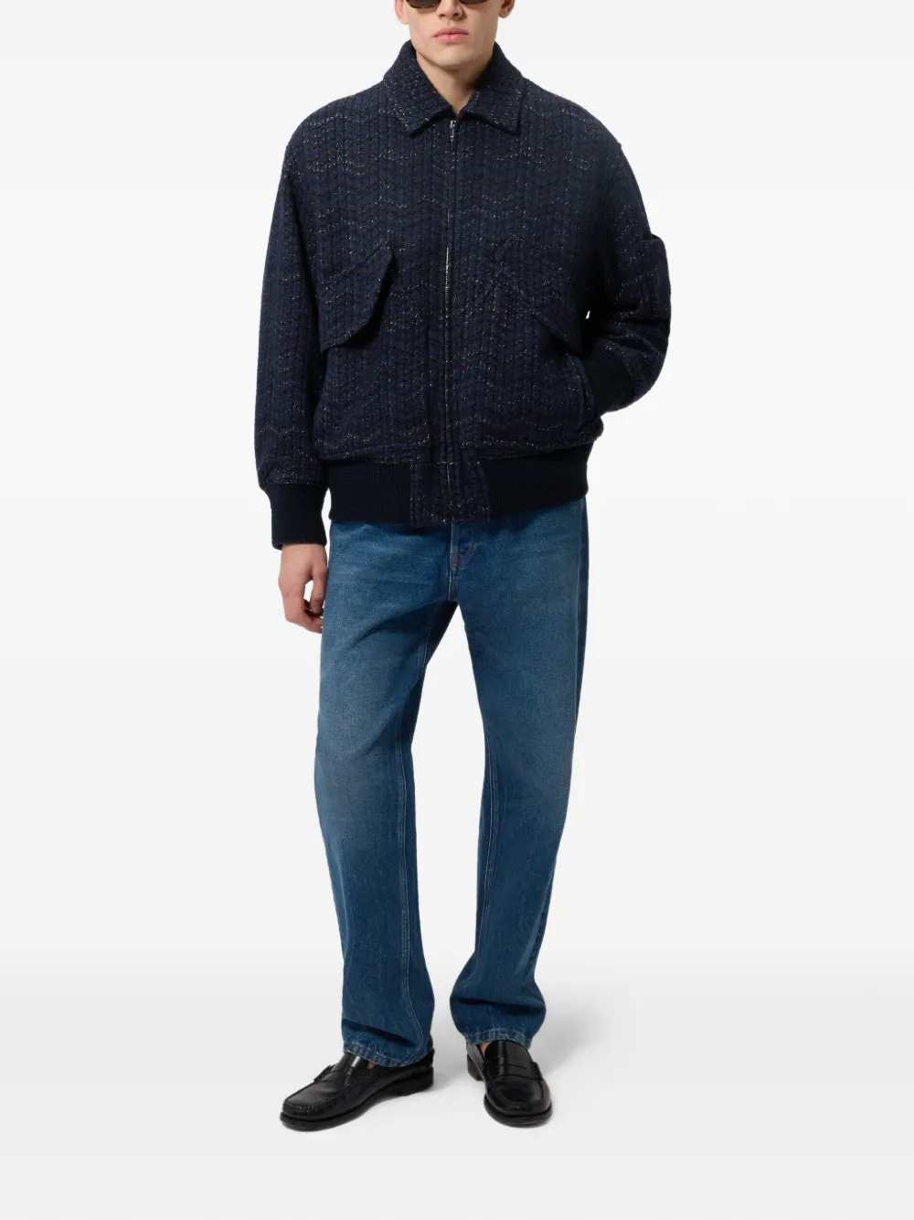 Missoni Men Cashmere Bomber Jacket With Pockets MISSONI