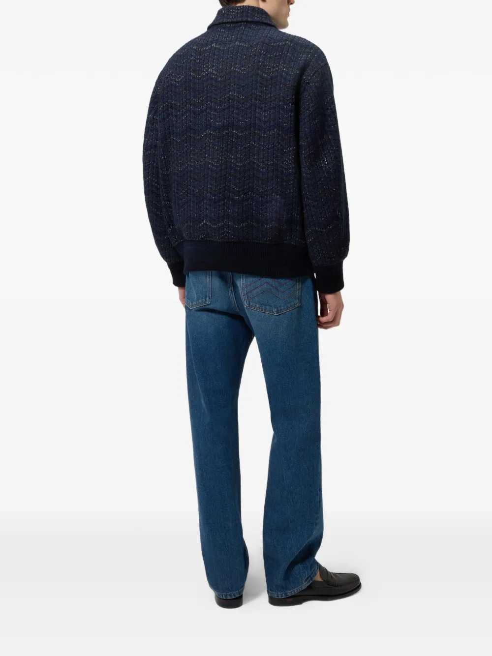 Missoni Men Cashmere Bomber Jacket With Pockets MISSONI