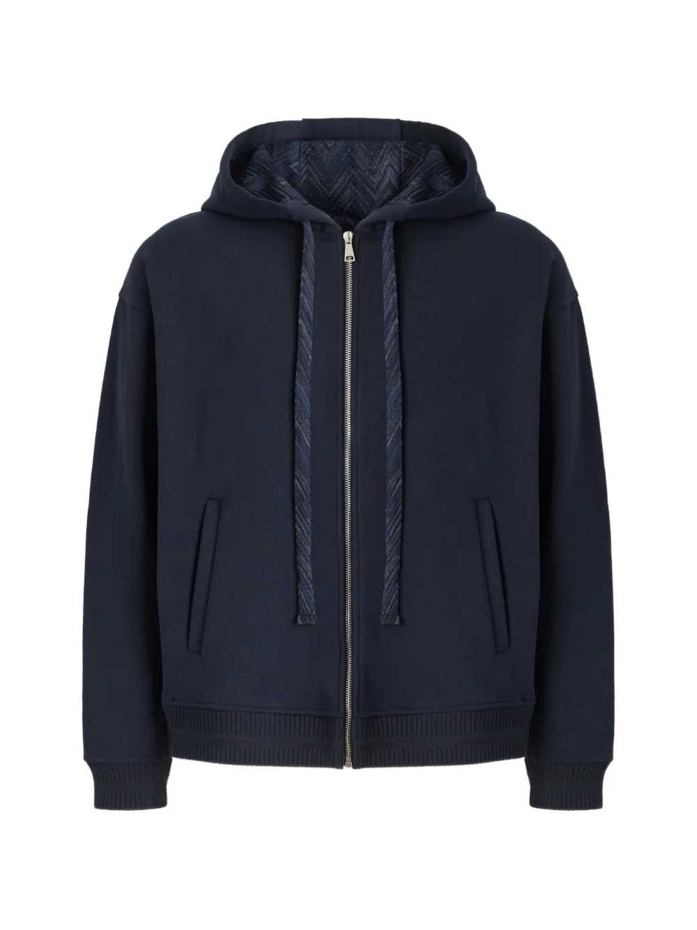 Missoni Men Cotton Zip-Up Hoodie With Insert MISSONI
