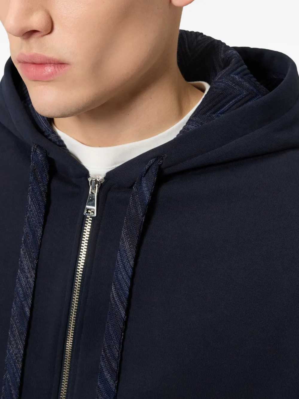 Missoni Men Cotton Zip-Up Hoodie With Insert MISSONI