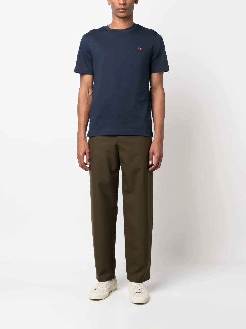 Missoni Men Embroidered Logo Cotton Crew-Neck T-Shirt MISSONI