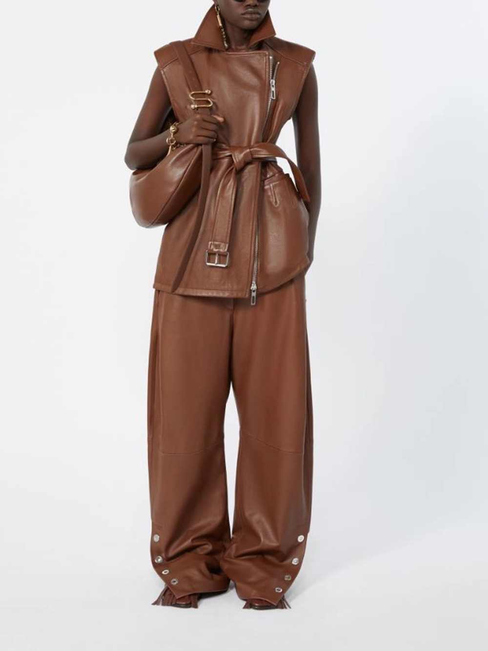 Sportmax Women Belted Sleeveless Jacket SPORTMAX